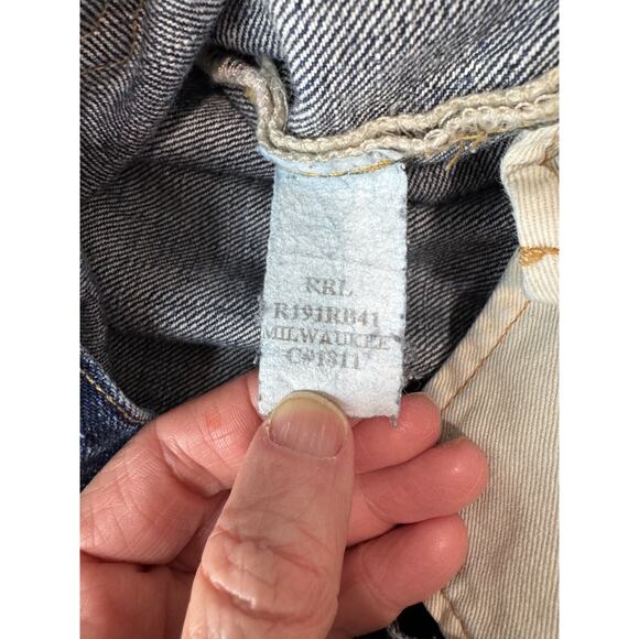 Y2K Polo Ralph Lauren Vintage RRL Straight Leg Selvedge Blue Jeans 32 x 30 - Picture 16 of 16